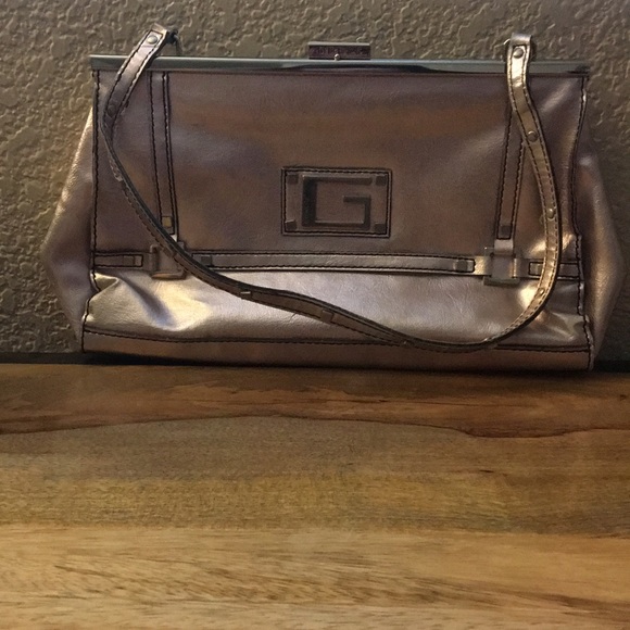 Guess Metallic Bronze Clutch purse - Picture 3 of 8